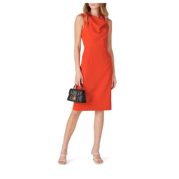 Milly Fire Orange Cowl Sheath 0 - Picture 1 of 14